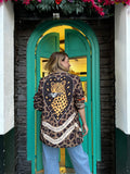 Blazer estampado leopardo