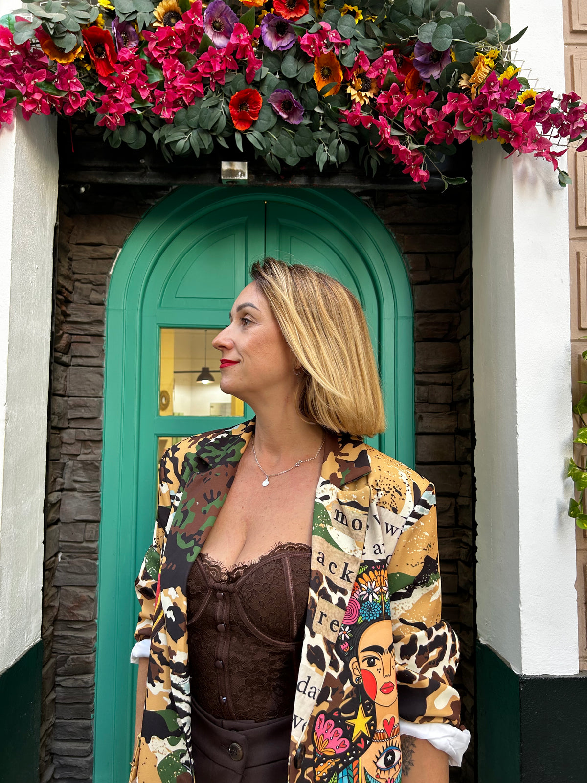 Blazer estampada militar