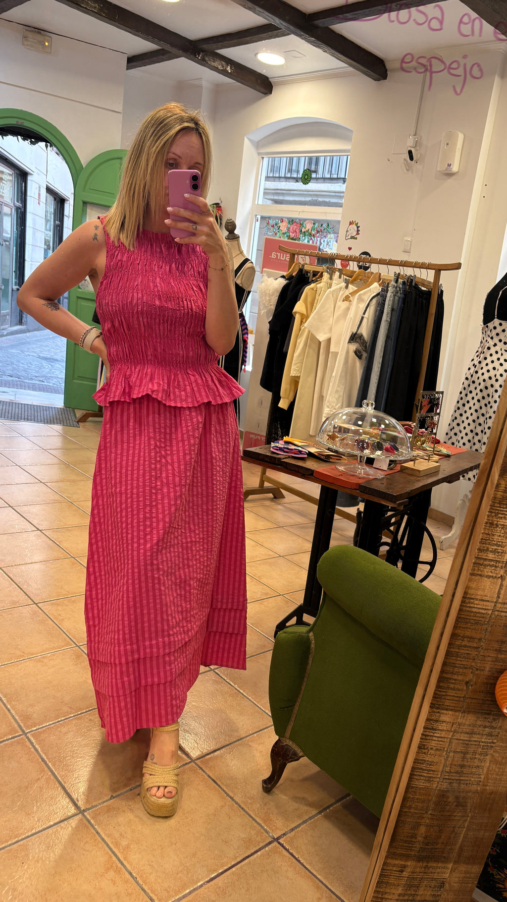 Conjunto Mónica — Top y Falda Midi