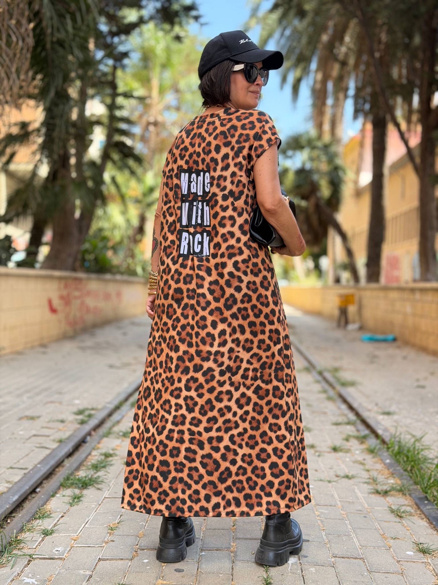 Vestido animal print rock