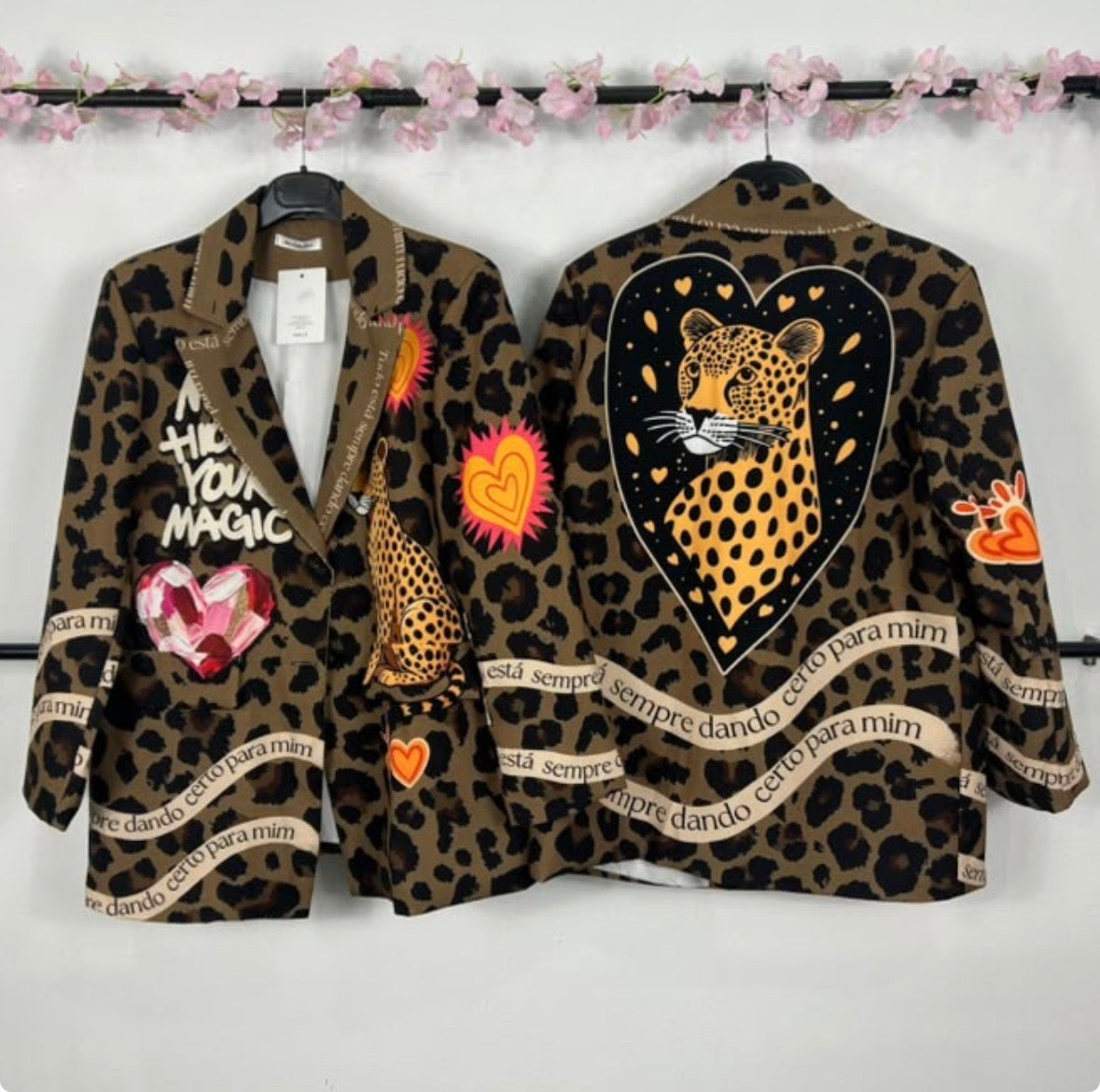 Blazer estampado leopardo