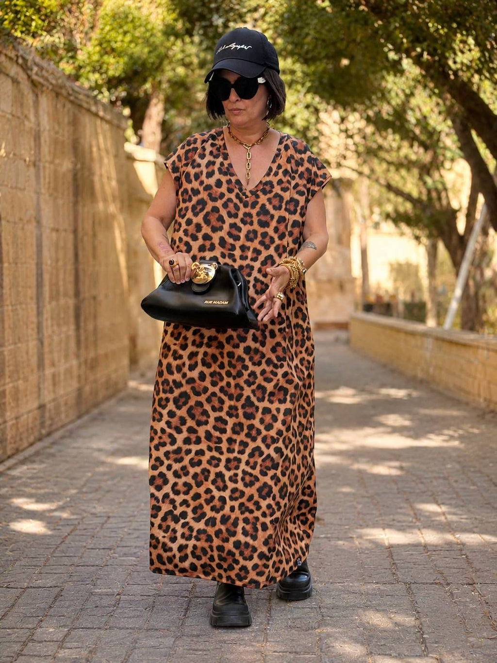Vestido animal print rock