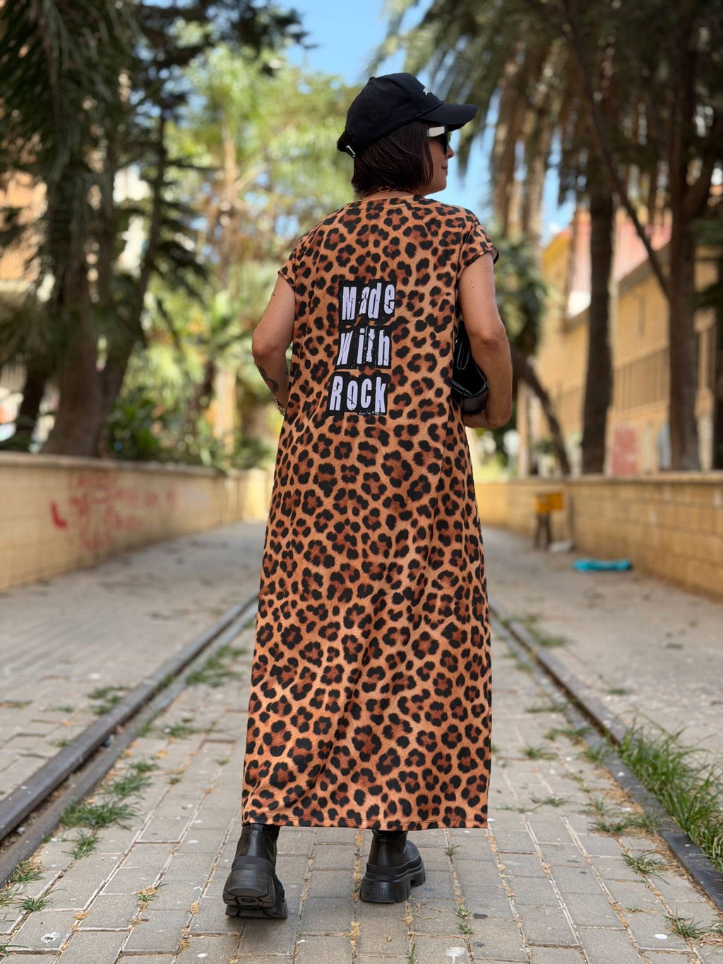 Vestido animal print rock