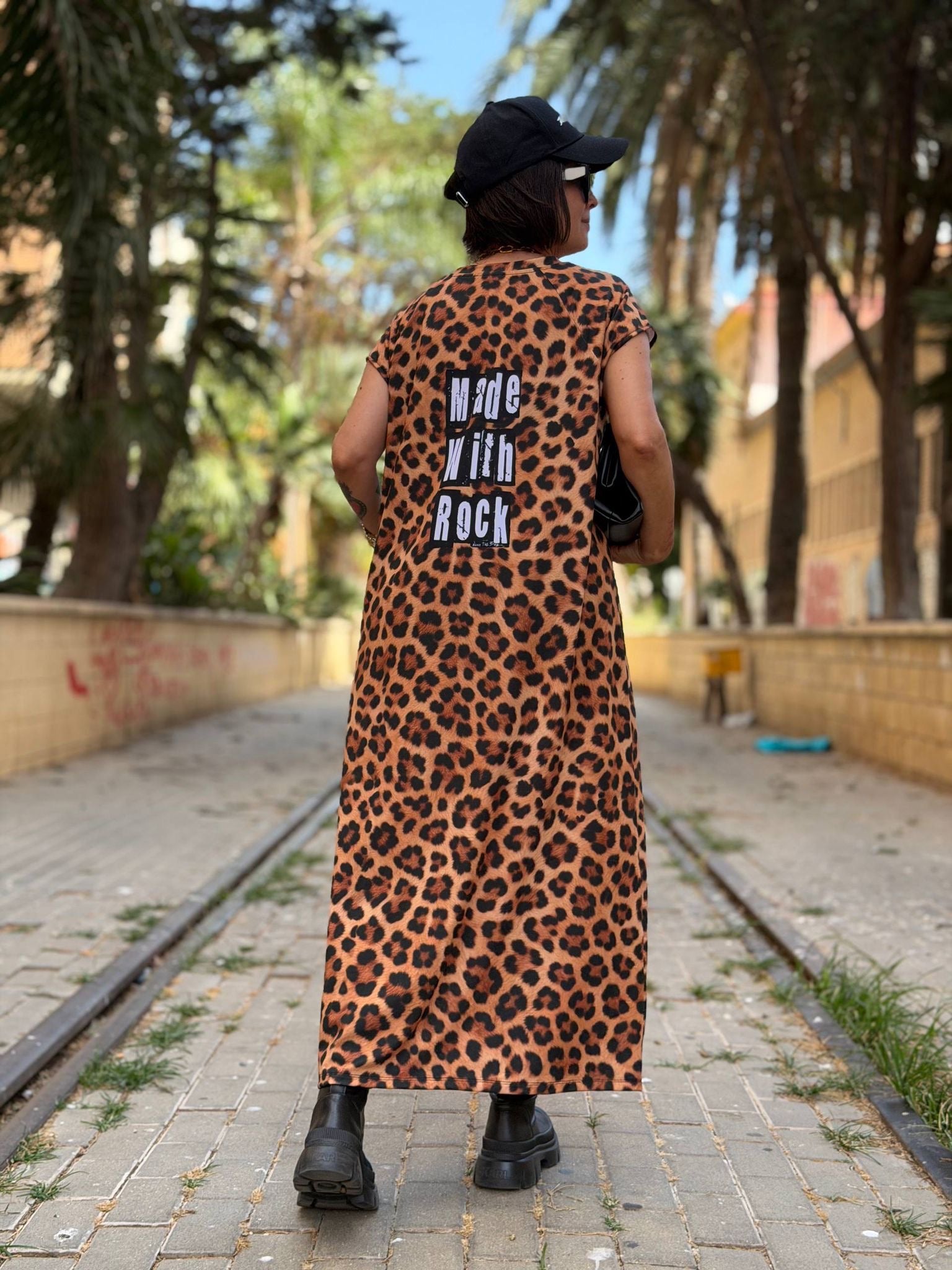 Vestido animal print rock