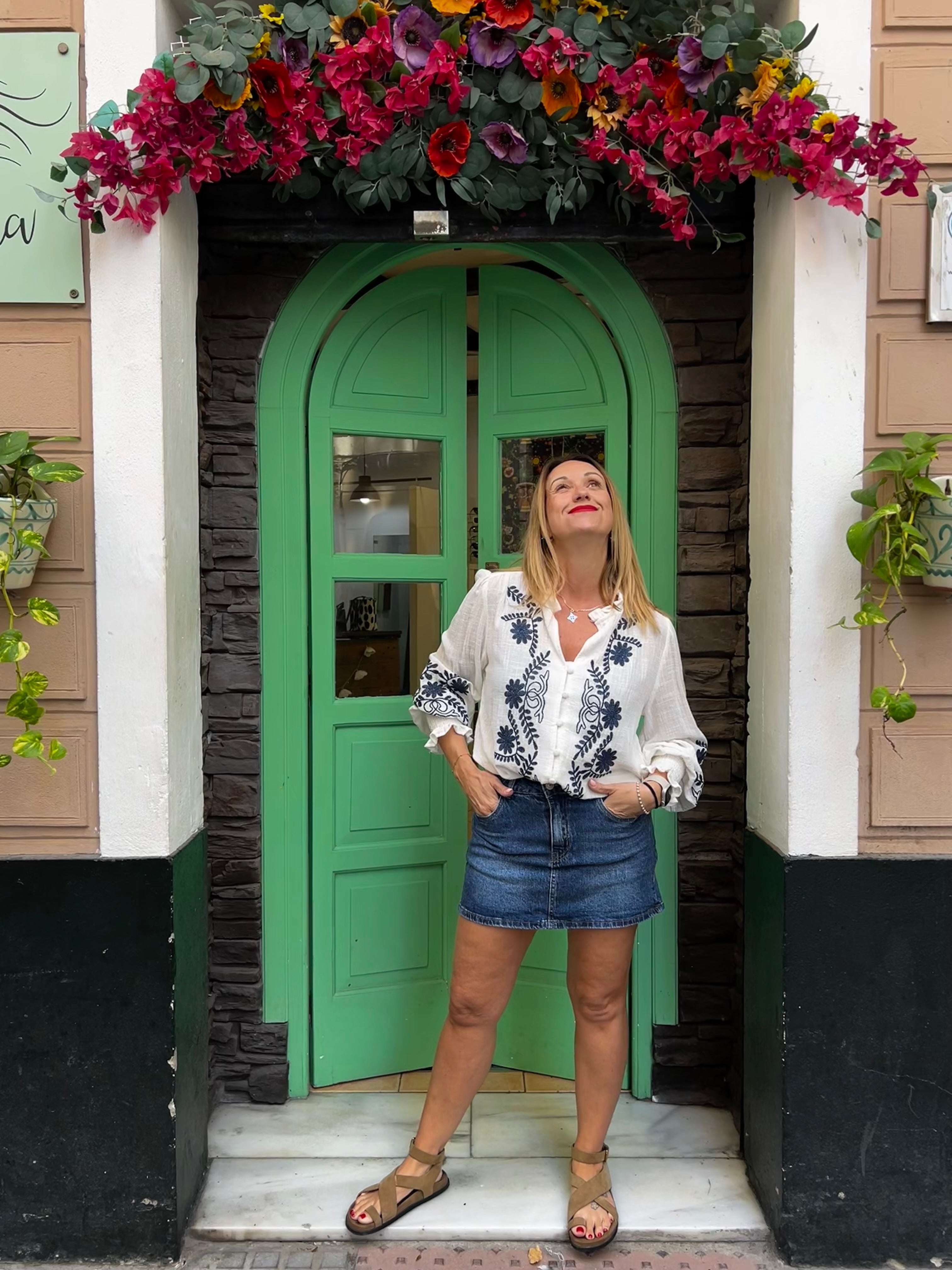 Falda mini denim