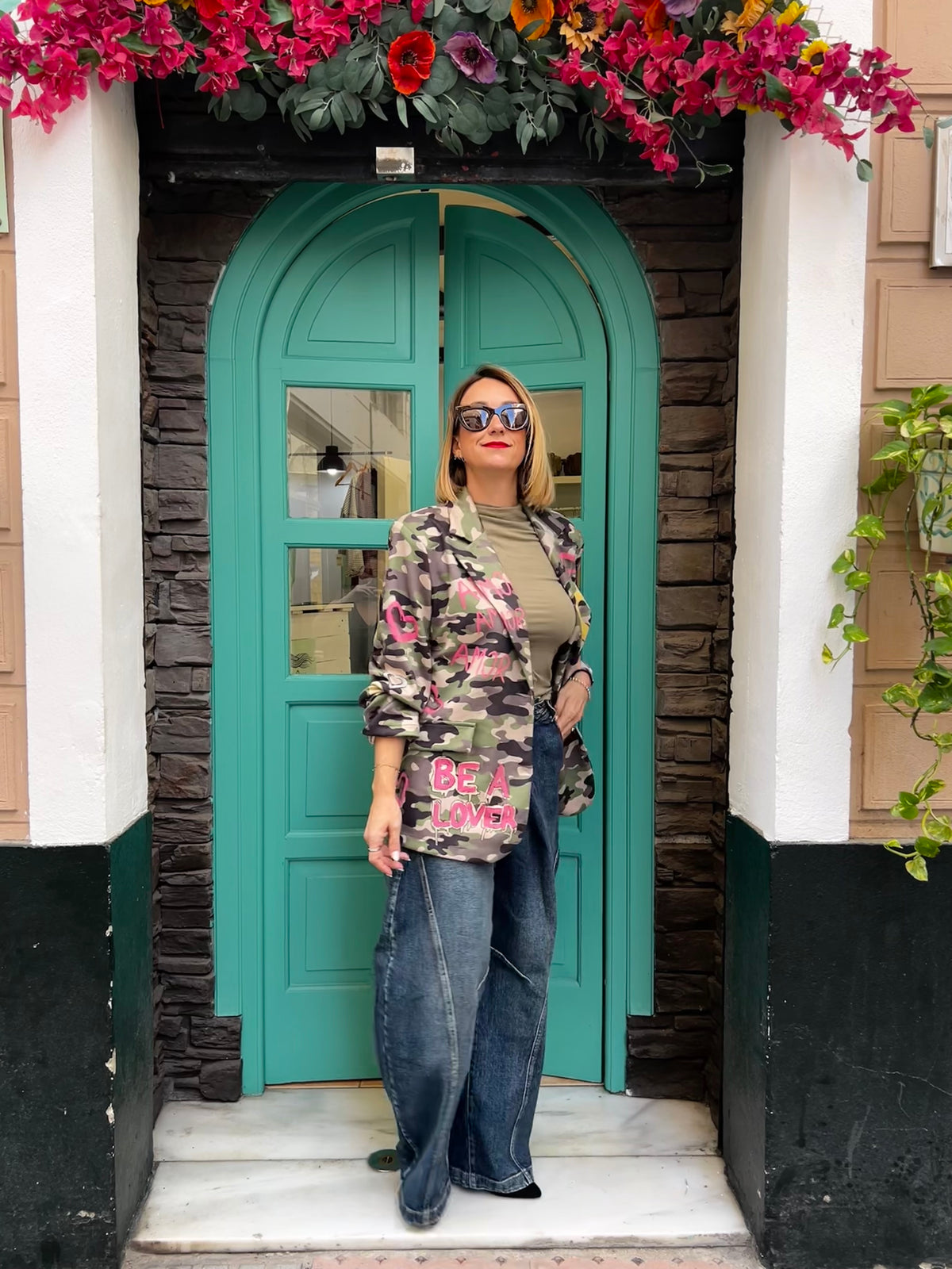 Blazer estampada militar