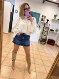 Falda mini denim