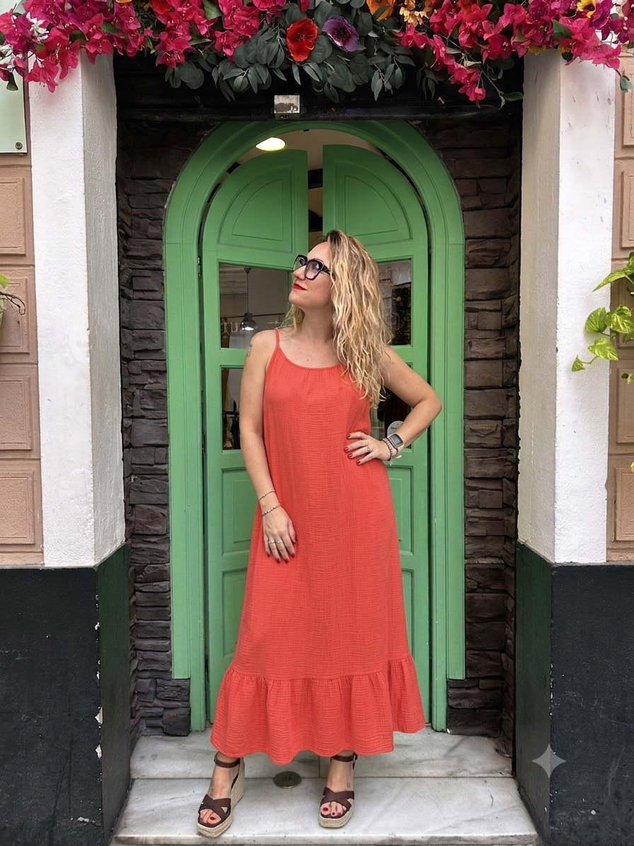 Vestido fluido espalda descubierta