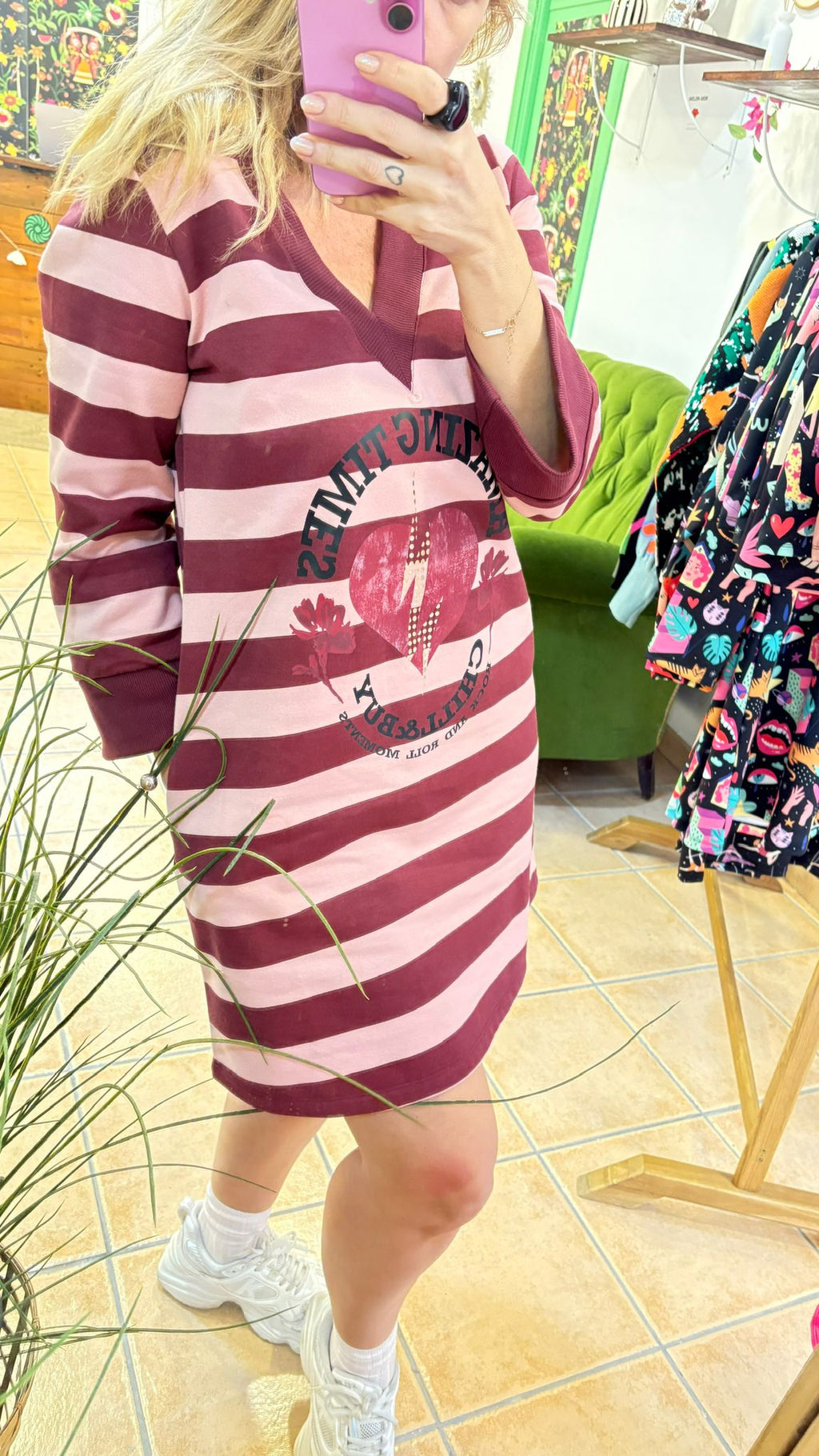 Vestido sudadera corto