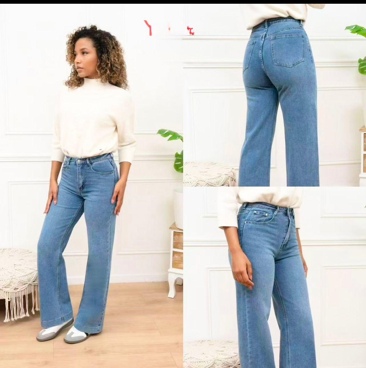 Pantalon denim recto