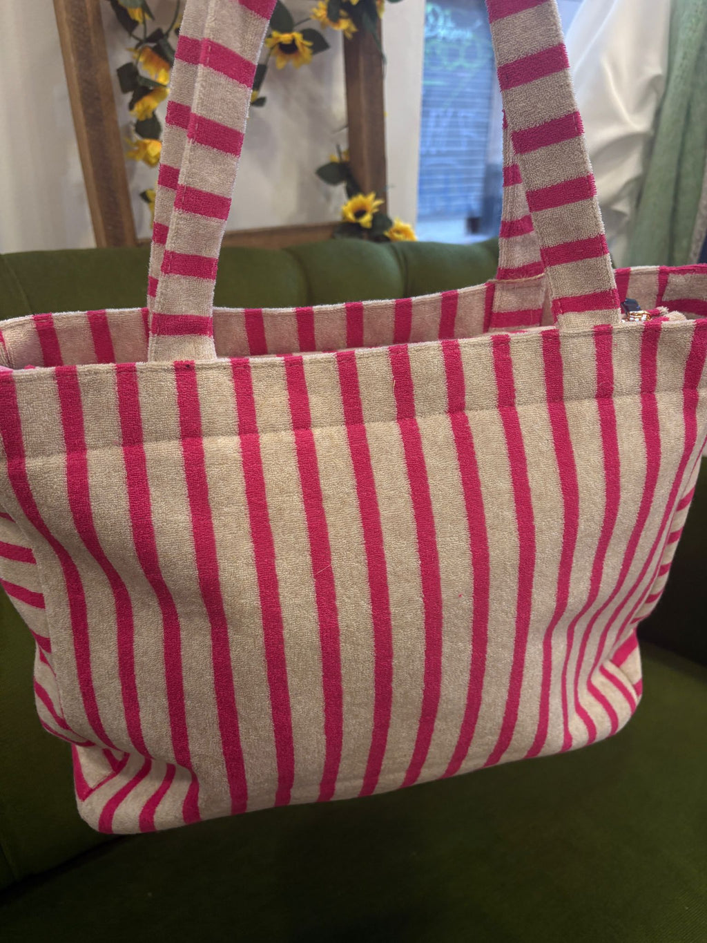 Bolso de Rayas Multicolor con Cremallera