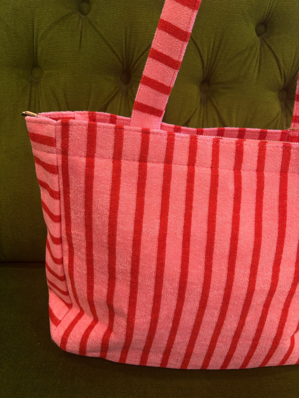 Bolso de Rayas Multicolor con Cremallera