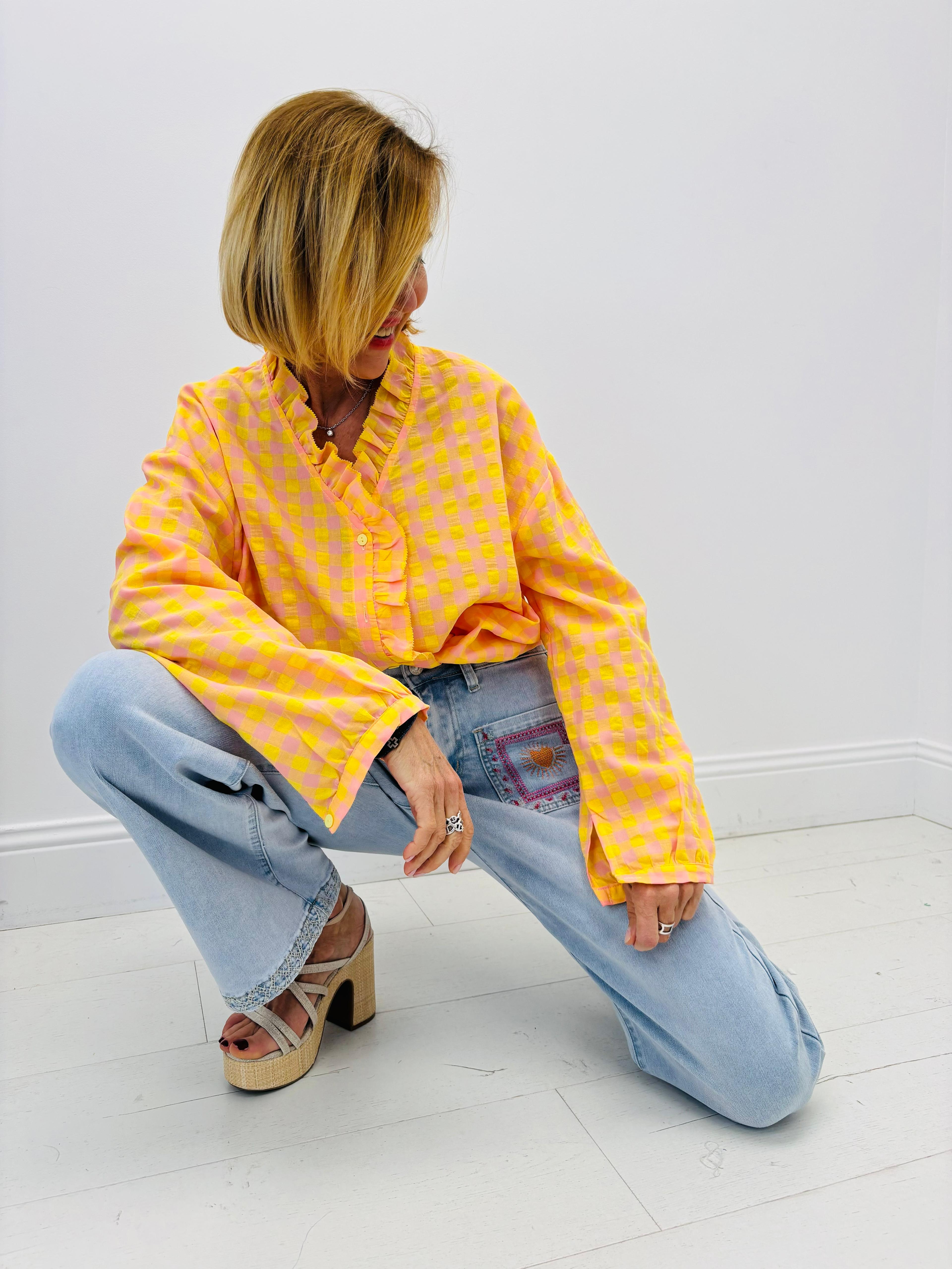Camisa Queen Primavera — Tejido Fino con Ribete