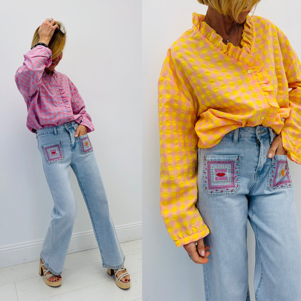Camisa Queen Primavera — Tejido Fino con Ribete