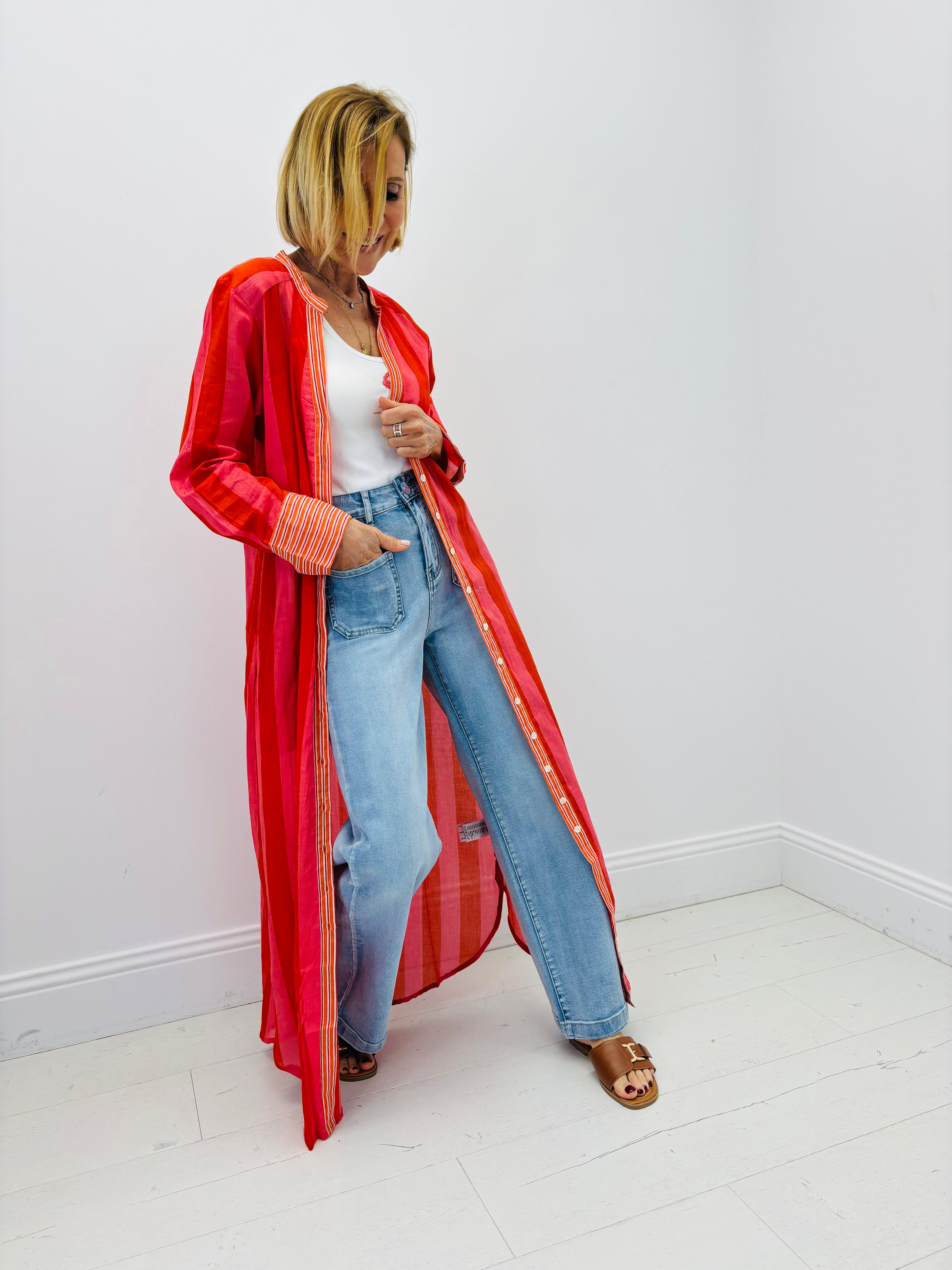 Vestido Kimono Artesanal con Tela India