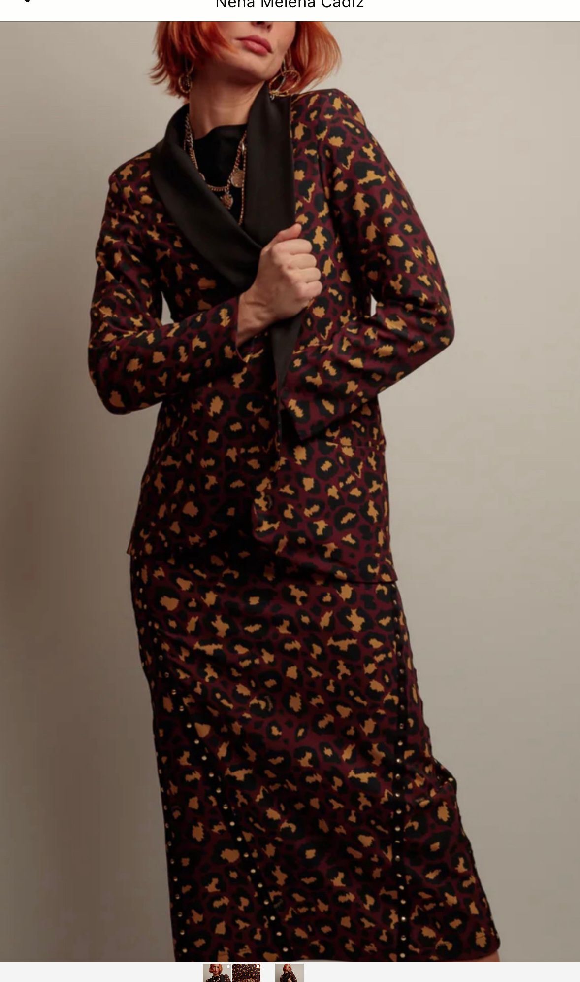 Falda midi animal print