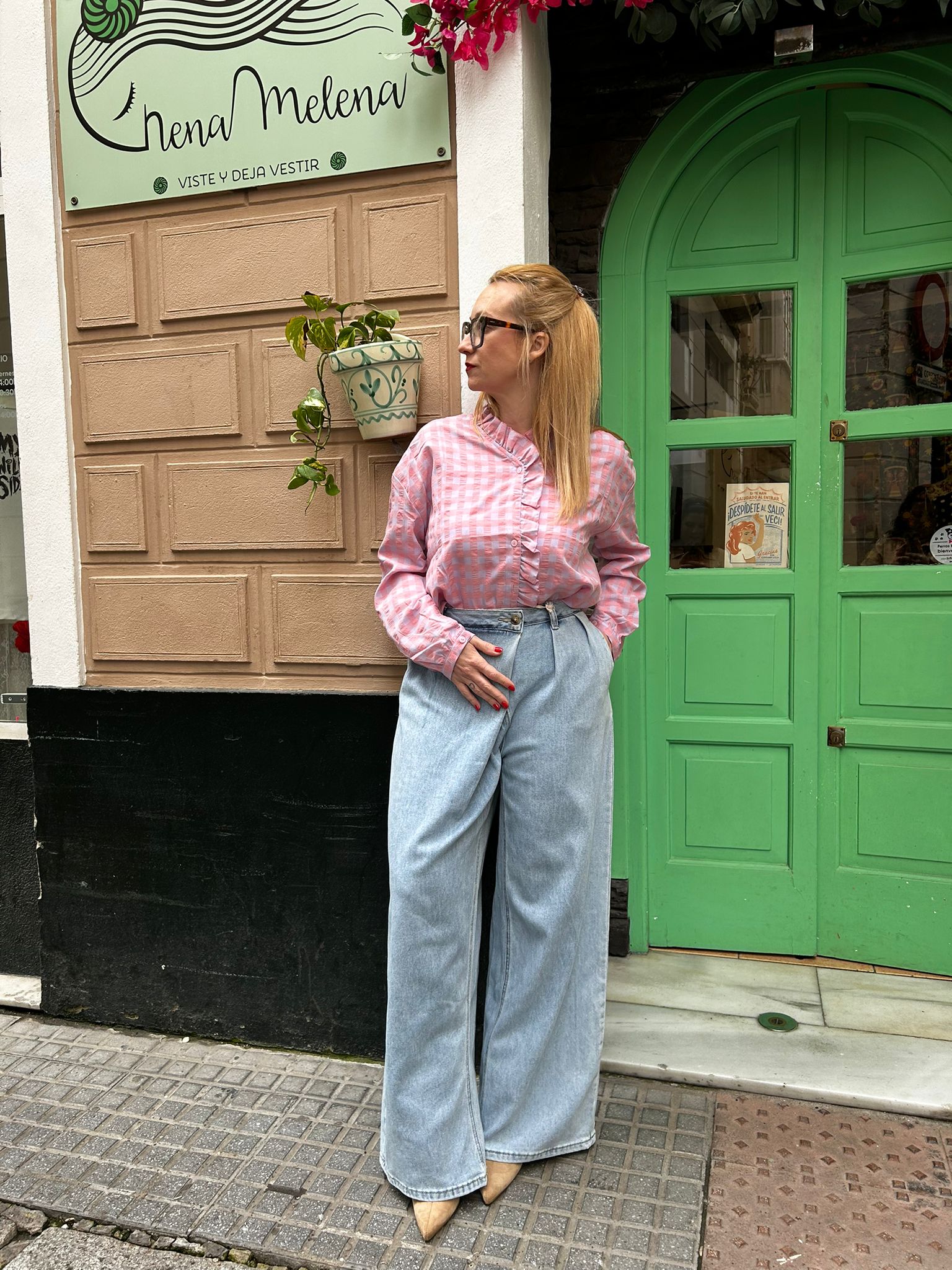 Pantalón Denim ancho