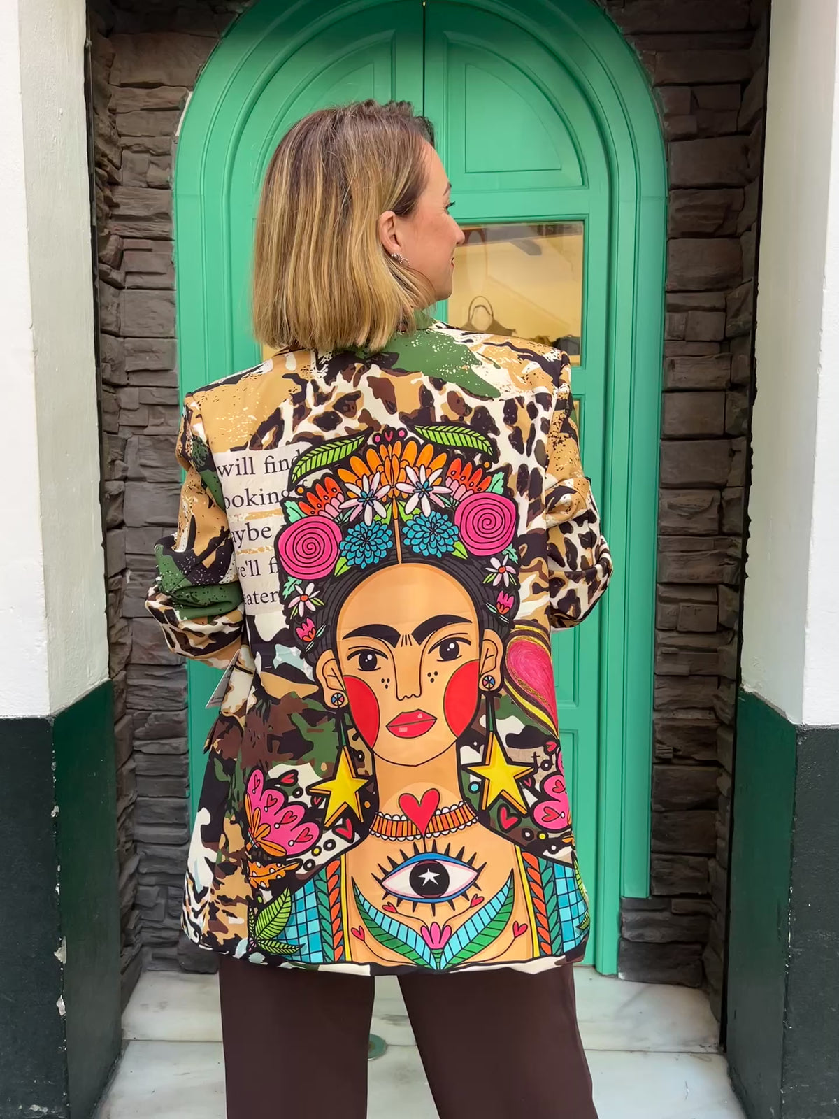 Blazer estampada militar